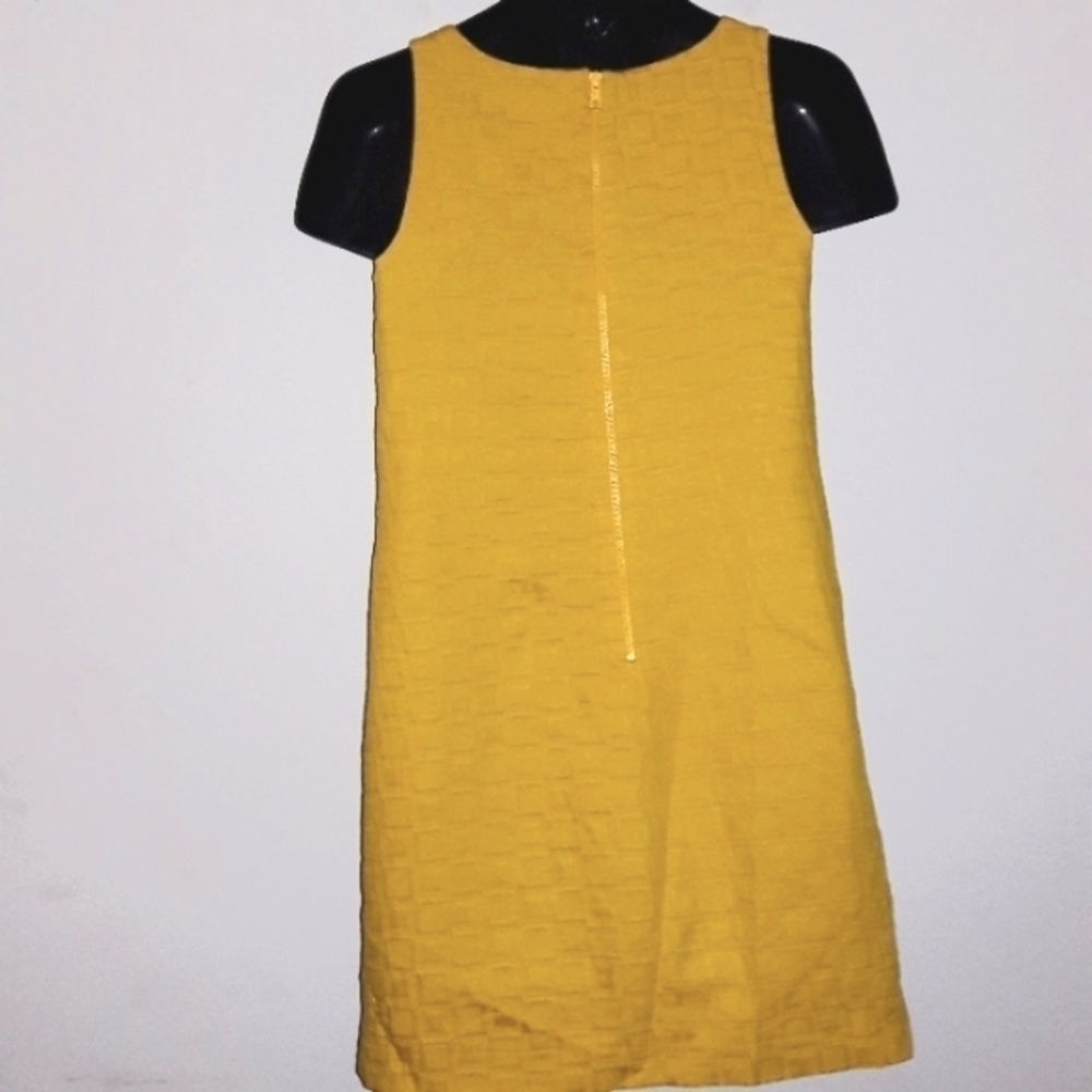TAYLOR Yellow Sheath Dress with Floral 3D Accents, 2 - Picture 7 of 7